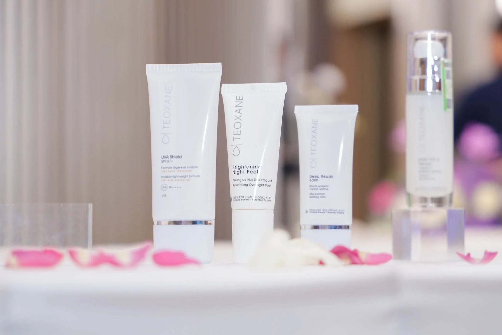 TEOXANE UVA Shield, Brightening Night Peel and Deep Repair Balm