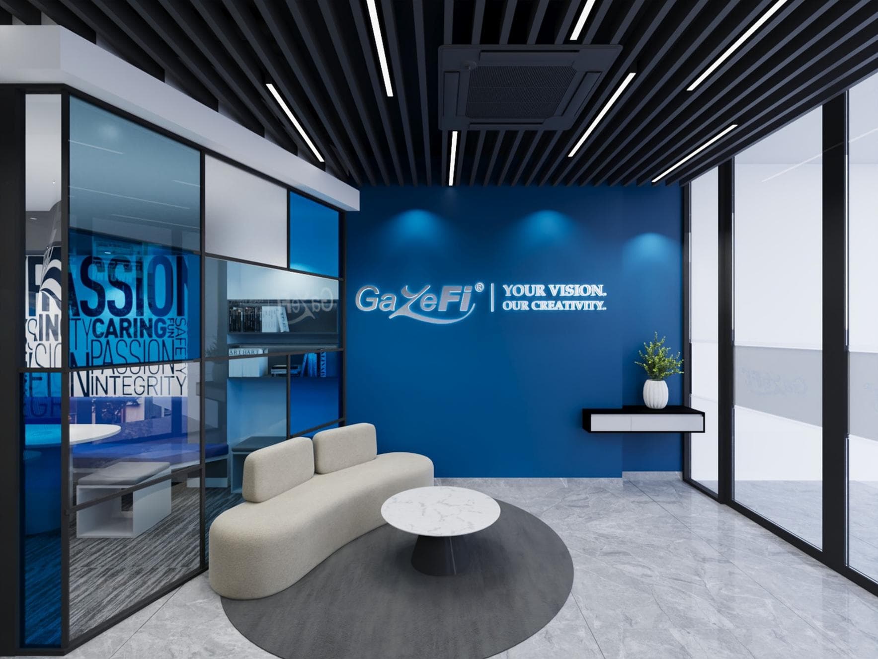 Luminous VIP Welcome Atrium & Brand Wall