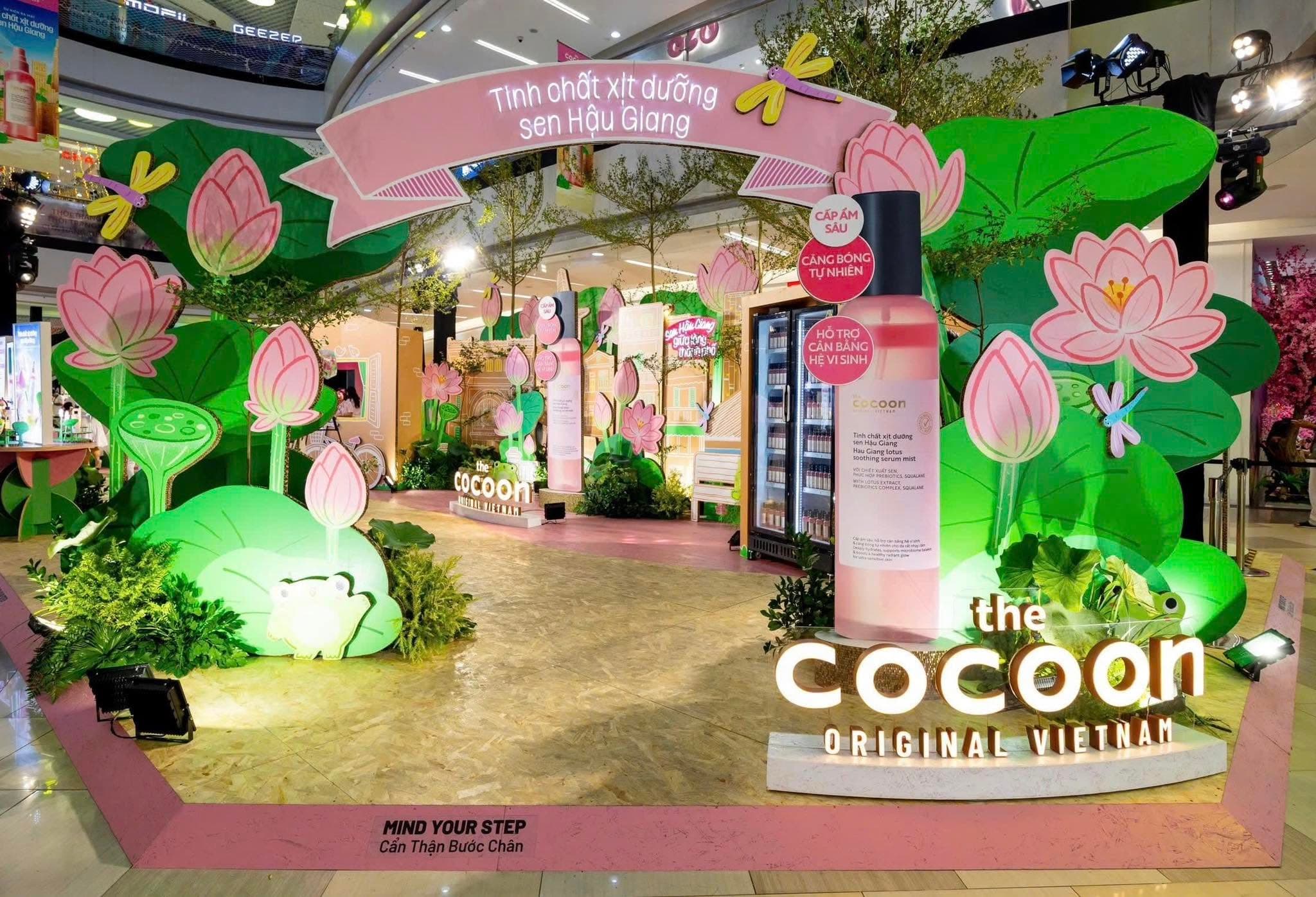 Cocoon main lotus sanctuary pop-up pavilion at Vạn Hạnh Mall