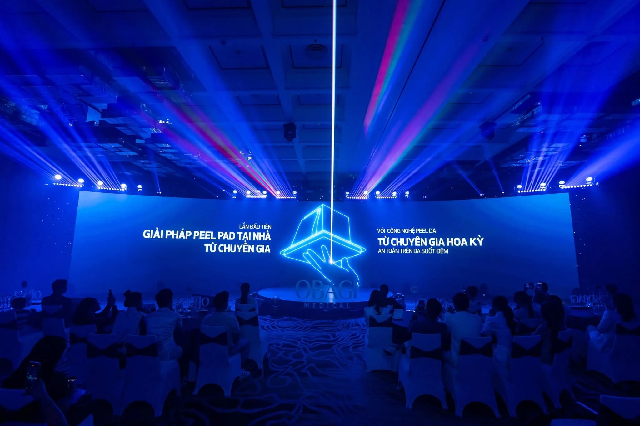 Obagi Medical symposium stage and product launch plinth