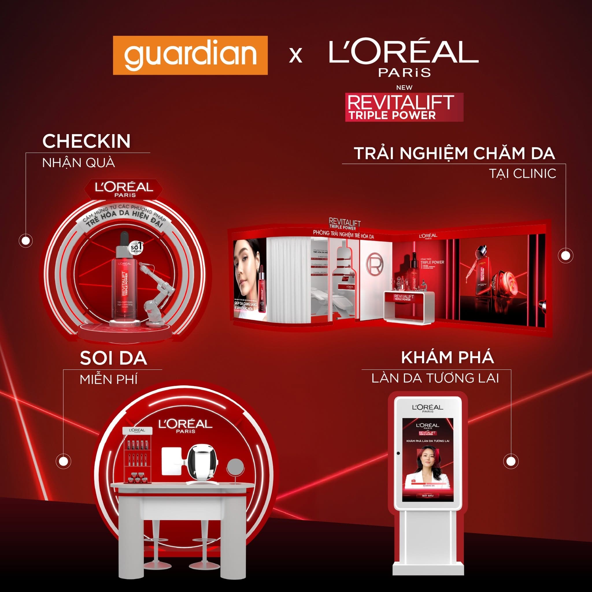 L’Oréal Paris x Guardian main atrium
